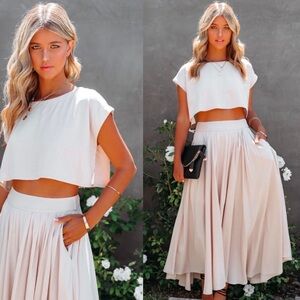 Pippa & Pearl Lola midi skirt and crop top set